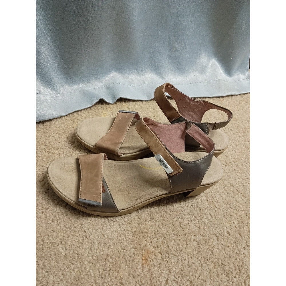 Naot Womens Intact Sandal Size 42 US 11 Tan Leather Adjustable Strap Block Heel - Picture 7 of 9